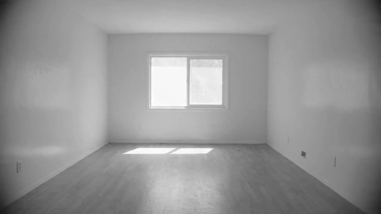 A remediated room, cleaned and returned to use